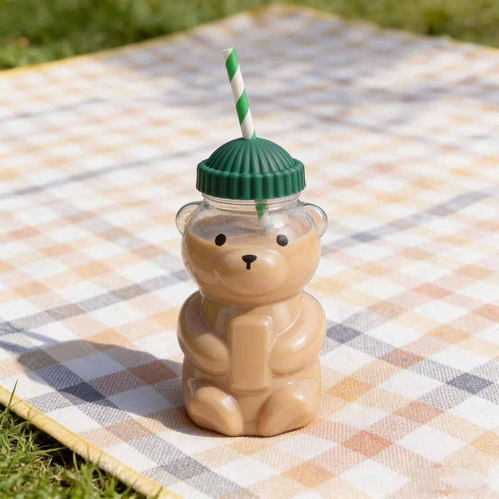 Vaso Transparente Reutilizable de PET con Pajita y Tapa, para café Helado, Leche, té, Jugo