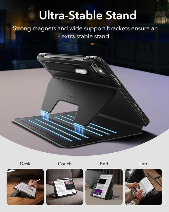 ESR Funda magnética extraíble con carga para iPad Pro 11 , con almacenamiento de lápiz