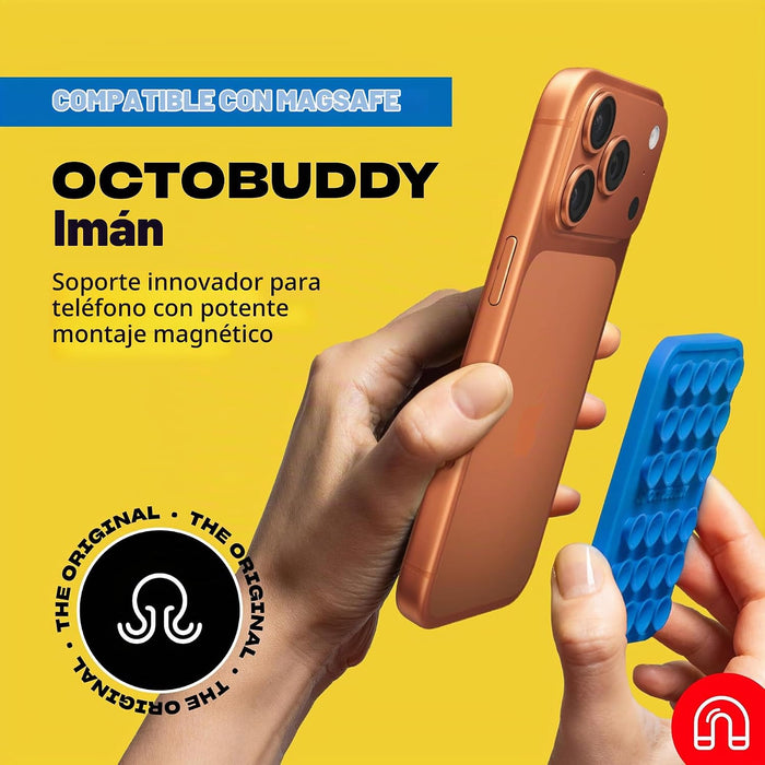OCTOBUDDY Magnet - Soporte magnético dual y de succión para teléfono, color
