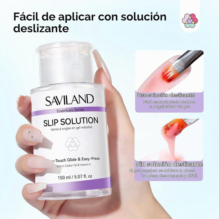 SAVILAND kit de uñas todo en 1 con cepillo de uñas de doble extremo