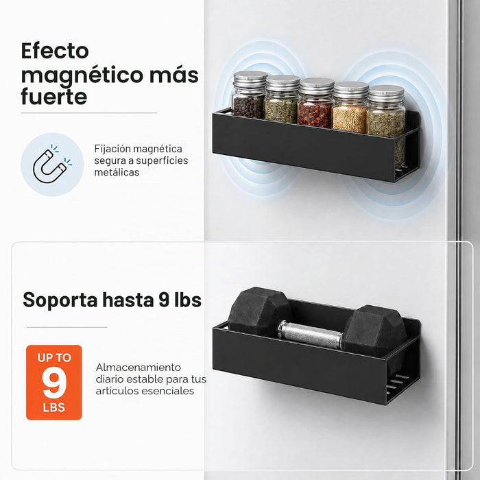 SMRCAD Paquete de 6 especieros magnéticos de metal para nevera, resistente
