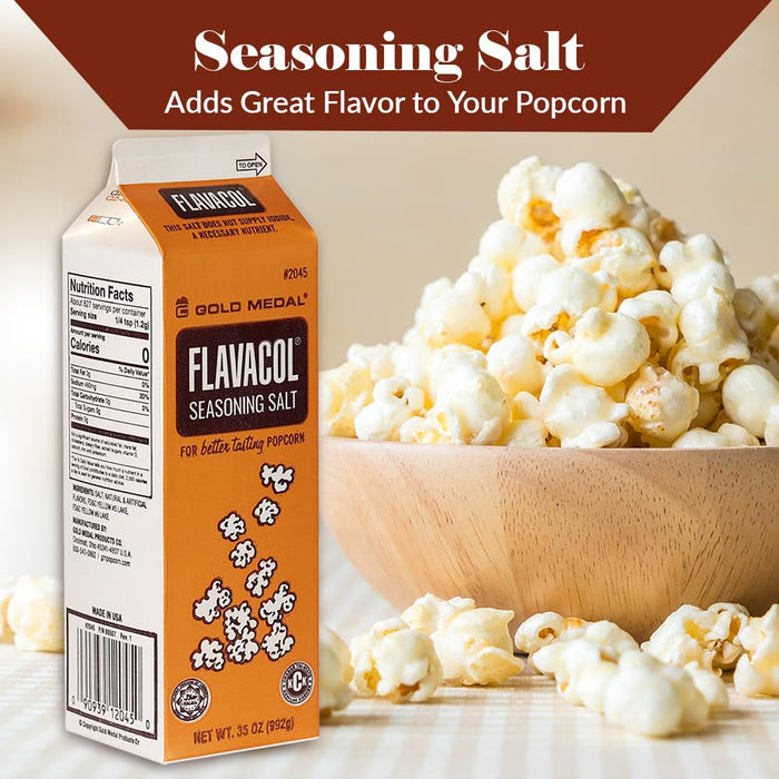 Gold Medal Prod. 2045 Flavacol Condimento para palomitas de maíz y sal 35 oz.