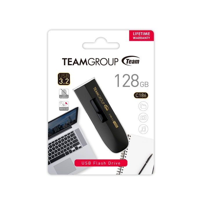 Team Group Unidad flash USB 3.2 Gen 1 de 128 GB C186 (TC1863128GB01)