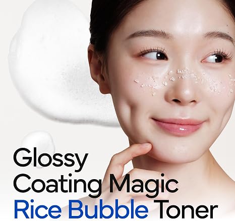 IVOSKIN Máscara facial de burbujas lechosas de arroz, tónico facial