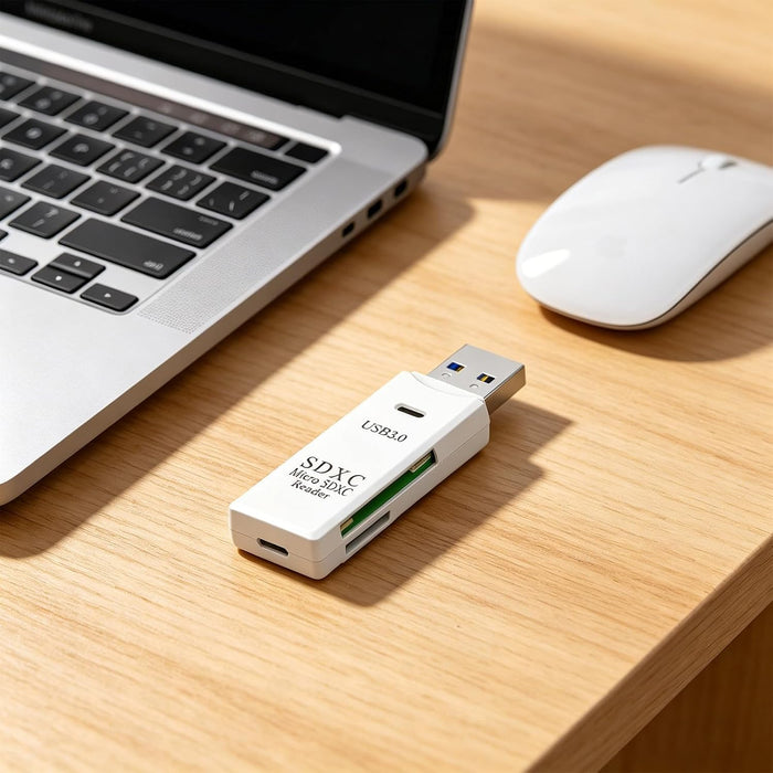 Lector de tarjetas micro SD USB3.0, lector de tarjetas SD 2 en 1 de 5 Gbps