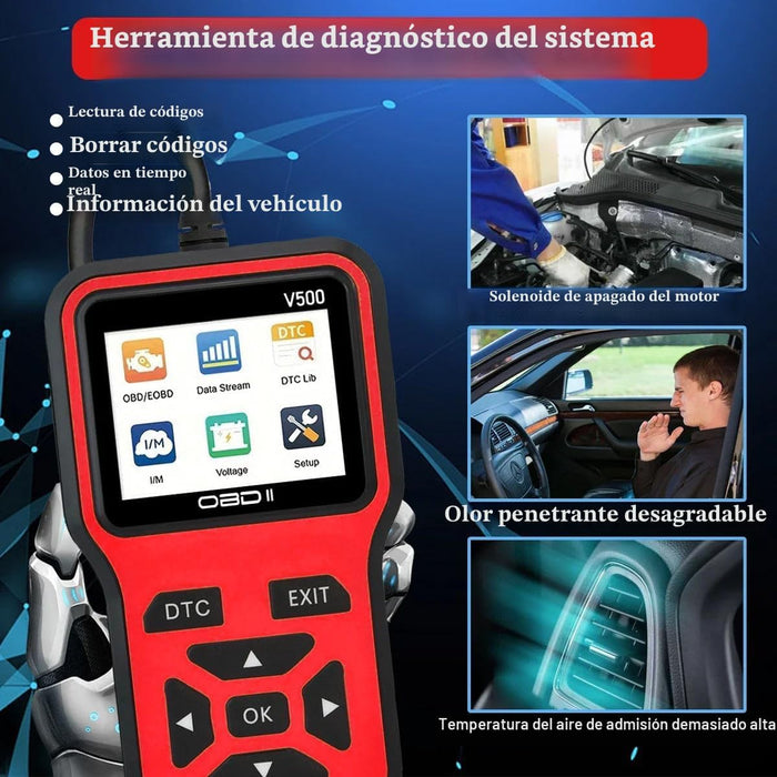 Herramienta de diagnóstico del escáner V500 OBD2