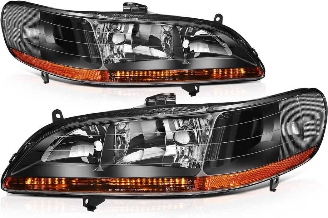 Par de faros delanteros aptos para H-onda para Accord 1998 1999 2000 2001 2002