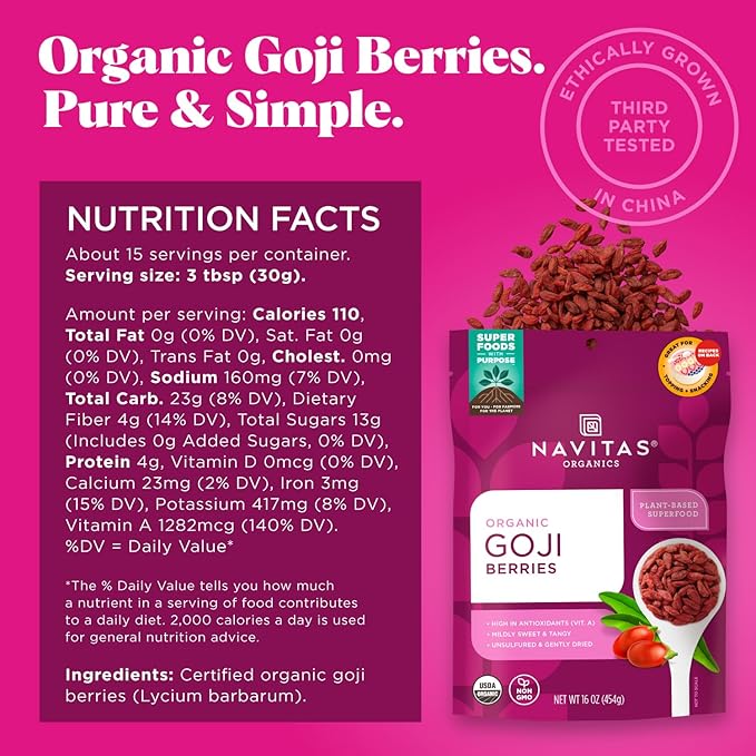 Navitas Naturals Bayas de goji orgánicas