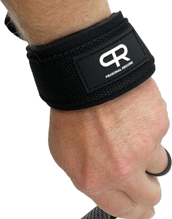 Correas de levantamiento PR Personal Record Black Series de 23,5 pulgadas (par) - Negro Gris