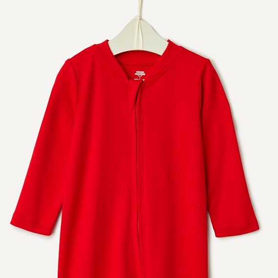 Amazon Essentials x Sofia Grainge - Bodysuit unisex para bebés de algodón con pies para dormir, paquete de 2