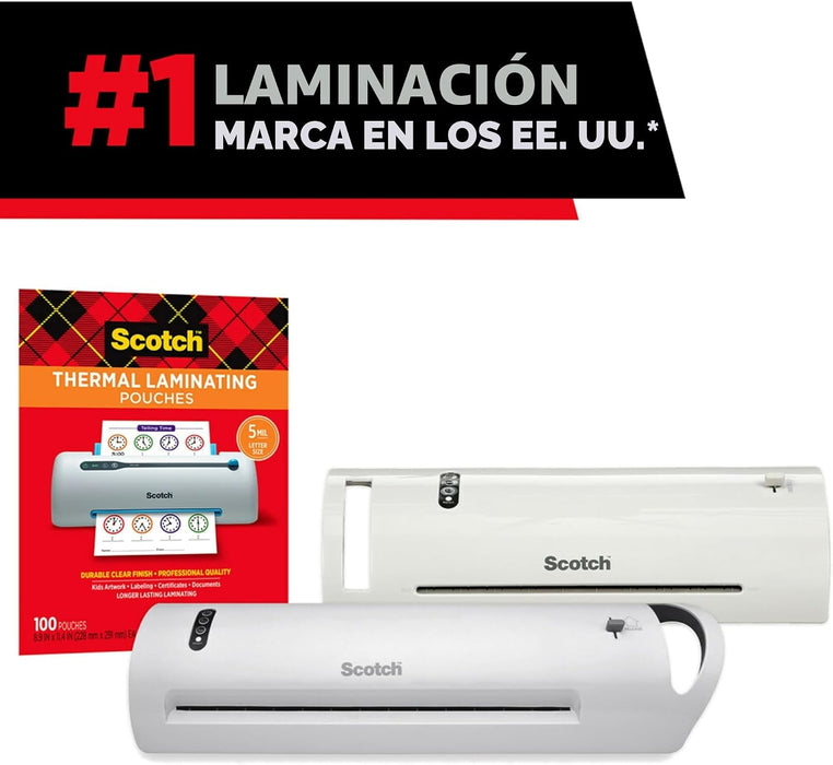 Scotch Bolsas para laminación térmica Paquete de 200 unidades, de 8.9 x 11.4 pulgadas, transparentes, de tamaño carta (TP3854-3)