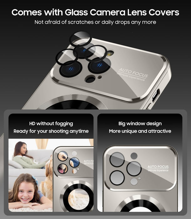 MAKAVO Funda magnética para iPhone 15 Pro Max, compatible con MagSafe