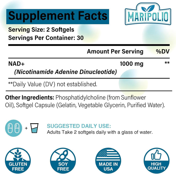 Suplemento de NAD+ Liposomal 1000 mg | Entrega Liposomal de Alta Biodisponibilidad