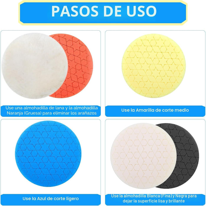 IPELY 6 piezas de almohadillas de pulido de 6 pulgadas