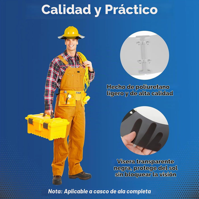 Parasol para casco Lenporl compatible con el accesorio de ala completa V-Gard estándarg