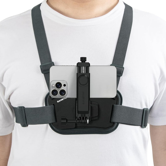 Soporte de pecho para teléfono móvil con arnés y correa para iPhone