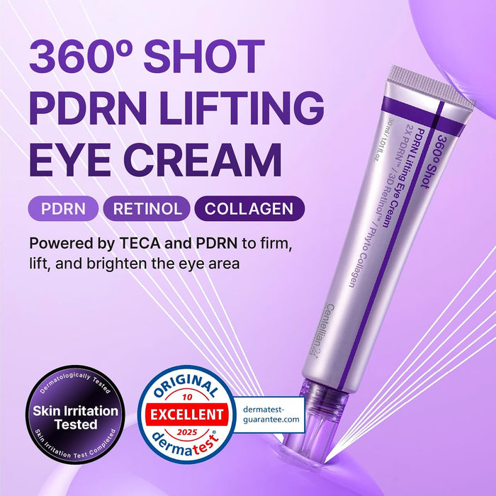 CENTELLIAN 24 360 Shot PDRN Crema Reafirmante para Ojos, TECA Retinol Care