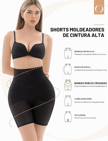 Ousmile Fajas moldeadoras para mujer, con control de abdomen, levantamiento de glúteos