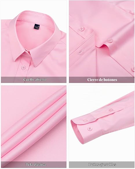 J.VER Camisas de vestir de manga larga con botones para mujer