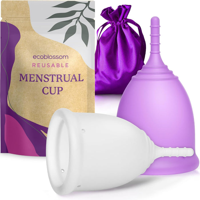 EcoBlossom - Juego de 2 vasos menstruales reutilizables