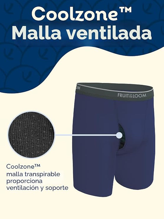 Fruit of the Loom Paquete de 7 Calzoncillos Coolzone tipo bóxer para hombre