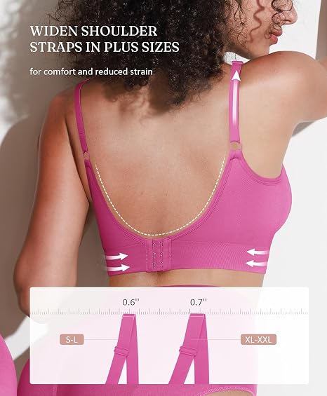 FeelinGirl Sujetadores sin colchas para mujeres sin costura de cobertura completa