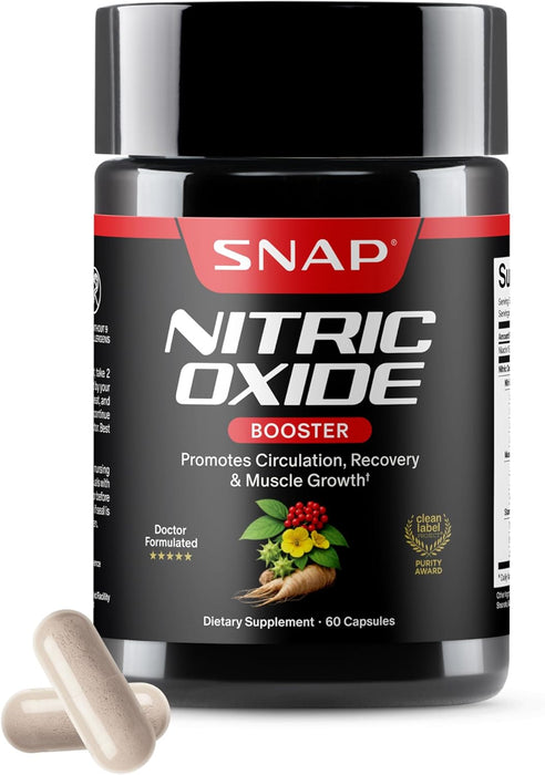 Snap Supplemento para aumentar la producción de óxido nítrico, 60 cápsulas veganas