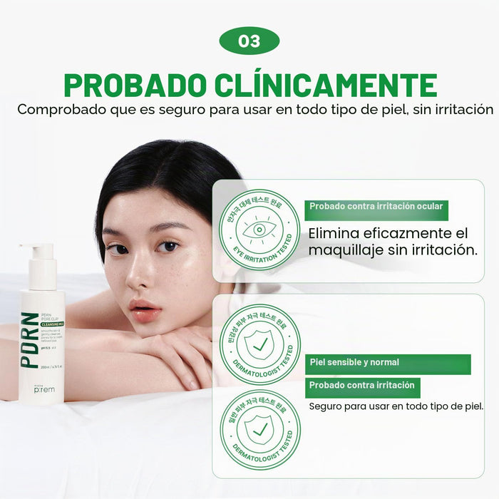 MAKE P:REM PDRN Leche Limpiadora de Arcilla para Poros, 200 ml (6.76 fl.oz.)