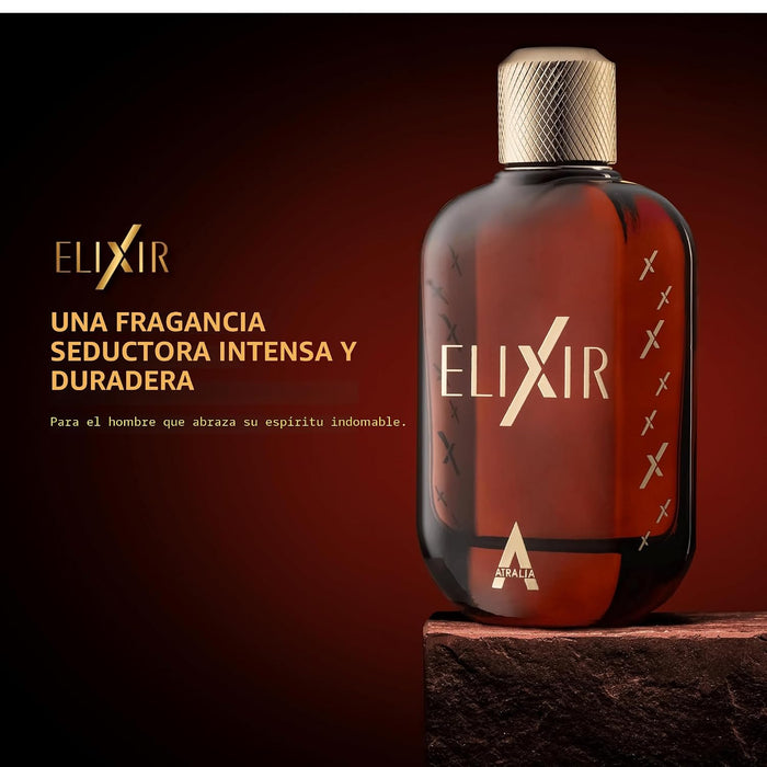 Atralia Elixir Eau de Parfum 100 ml | Perfume de Ámbar Fresco y Amadeirado para Hombre
