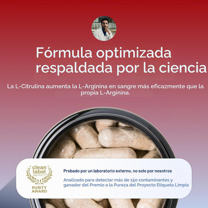 Snap Supplemento para aumentar la producción de óxido nítrico, 60 cápsulas veganas