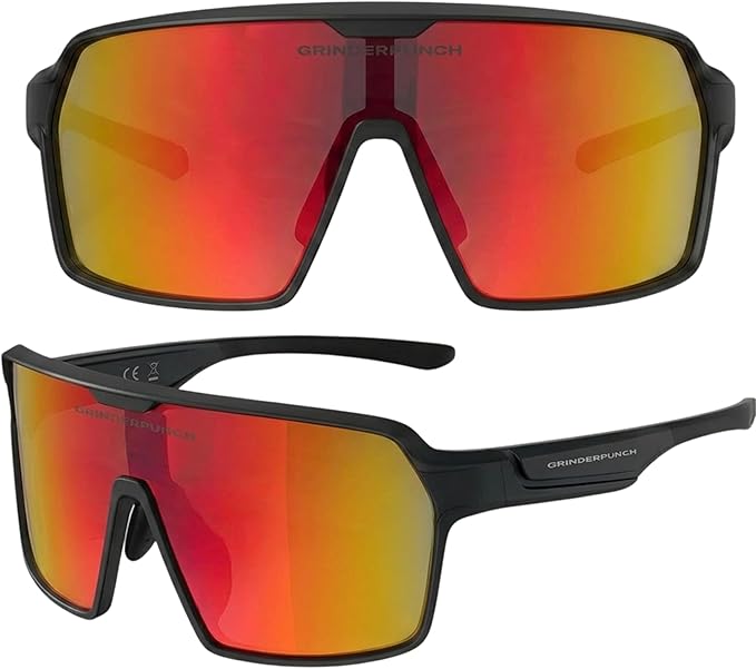 grinderPUNCH Lentes de sol deportivos polarizados para hombres y mujeres