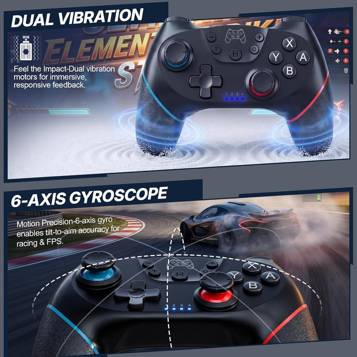 Mando inalámbrico mejorado Diswoe para Switch/Lite/OLED/Switch 2 Pro Controller