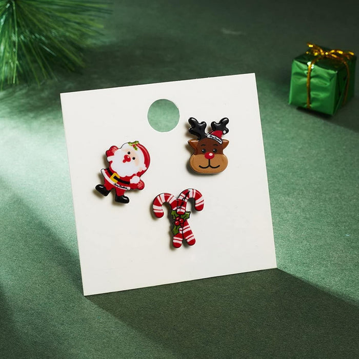 Juego de 9 broches de Navidad, bonitos pines de Navidad, alfileres de elementos de Navidad