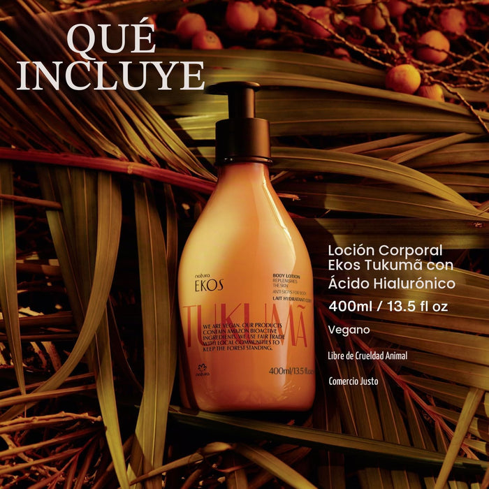 Natura Loción corporal Tukumã con ácido hialurónico  para piel seca 400ml