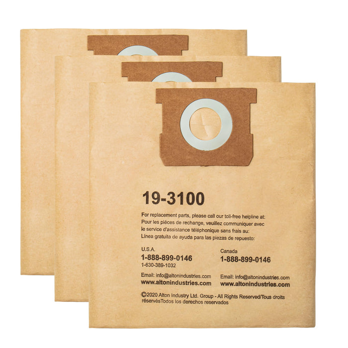 Stanley Bolsas de filtro desechables de 5 a 8 galones para aspiradoras de líquidos y sólidos (paquete de 3)