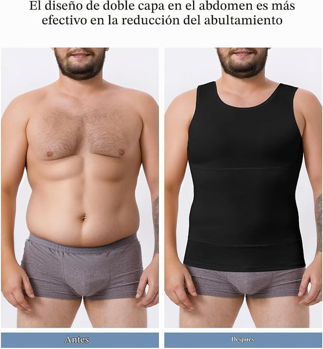 TAILONG - Camiseta de compresión para hombre, moldeador del cuerpo