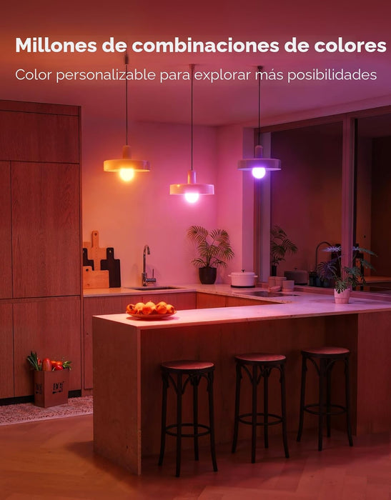 Govee 2 bombillas LED RGBWW inteligentes que cambian de color, 30 escenas dinámicas