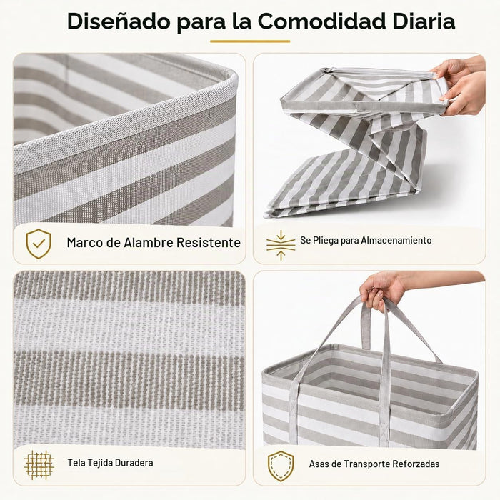 BOOMIBOO Paquete de 2 Cestas Grandes para Ropa Sucia