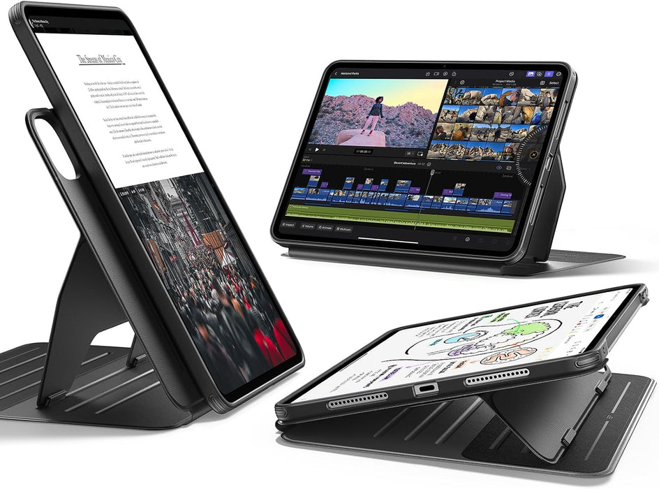 ESR Funda magnética extraíble con carga para iPad Pro 11 , con almacenamiento de lápiz