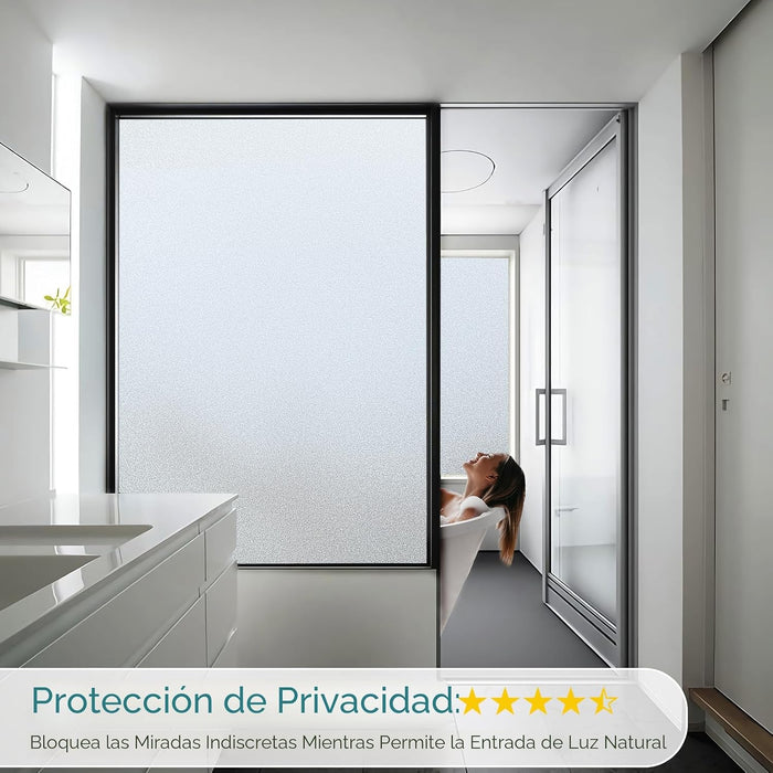 Coavas Película de privacidad para ventanas, adhesivos estáticos de vidrio esmerilado