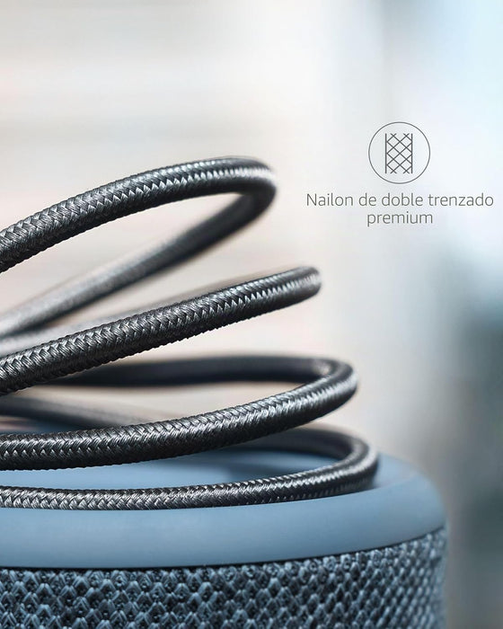 Anker Cable USB C, Pack de 2 cable USB-C a USB-A, Cable USB 2.0 de Nylon