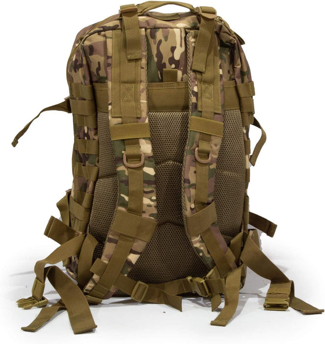 Mochila Táctica de 45L Impermeable de Gran Capacidad con Múltiples Bolsillos, Correas Ajustables