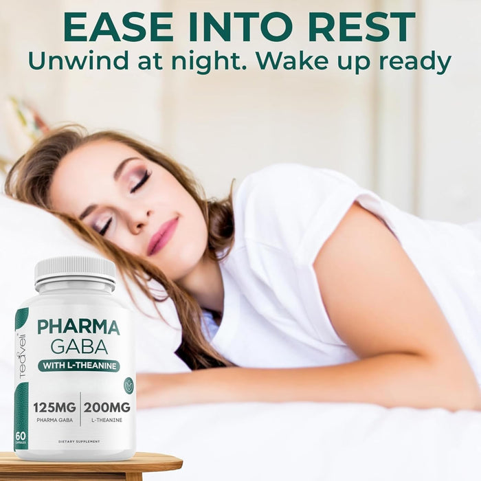 Pharma GABA con suplemento de L teanina - 100 mg PharmaGABA y 200 mg de L-teanina