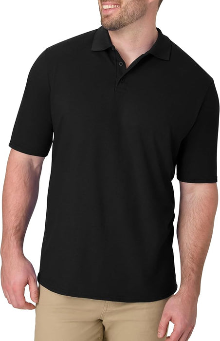 Hanes X-Temp Camisa polo de manga corta para hombre, camisa de peso medio para hombre