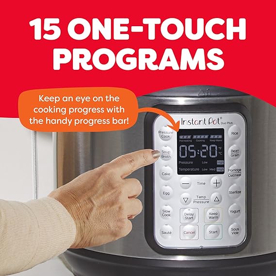 Instant Pot Duo Plus, olla multifunción 9 en 1: olla a presión 8 cuartos
