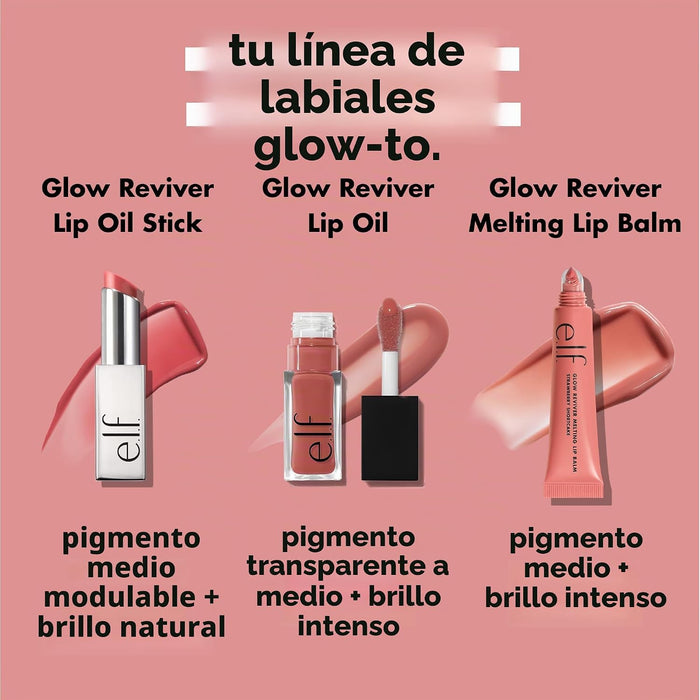 E.L.F. Barra de aceite labial Glow Reviver, tono Vine & Shine