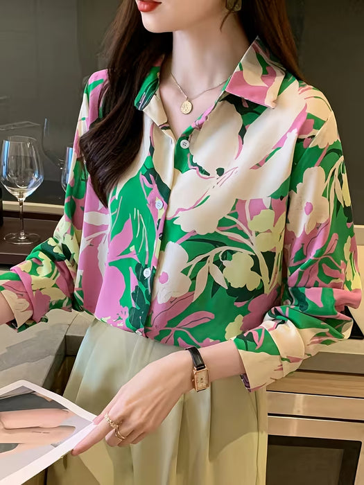 Camisa elegante Estampada para Mujer de Moda