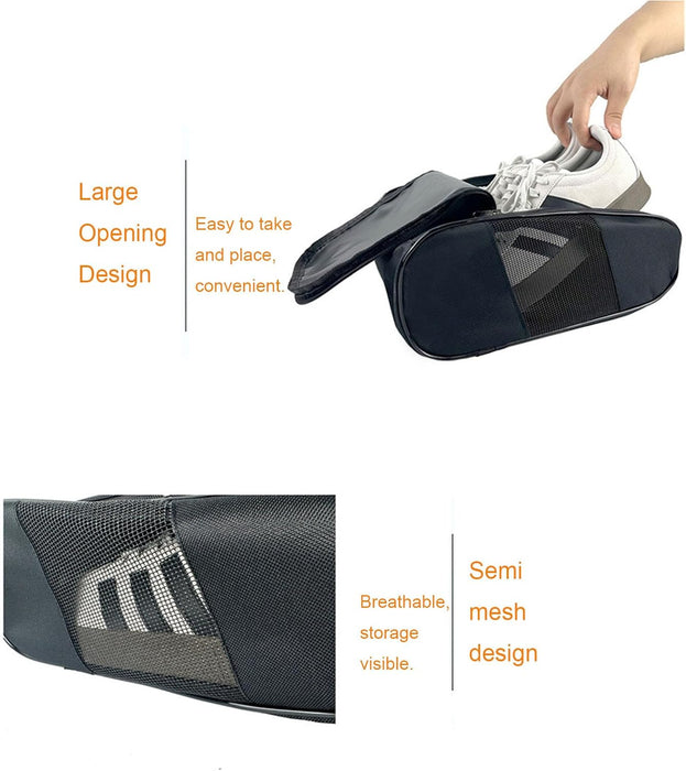 Bolsa de zapatos de golf unisex, con cremallera impermeable y transpirable para viajes