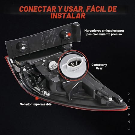 Luz trasera compatible con Honda Pilot 2016 2017 2018