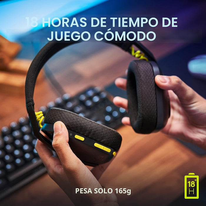 Logitech G Auriculares inalámbricos para juegos 435 Lightspeed Negro